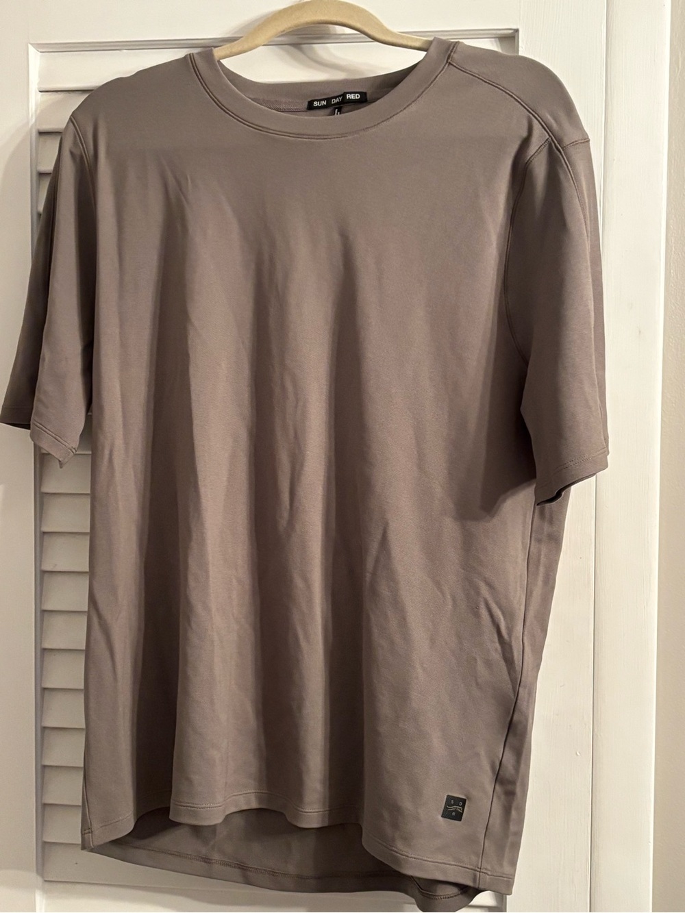 Men's Taupe Crewneck Tee by Sun Day Red